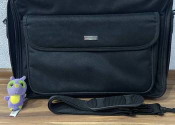 Czarna torba na laptopa – na ramię i do ręki, bardzo dobry stan