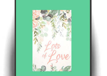 love plakat A4, mały obrazek do domui, boho plakat napisy