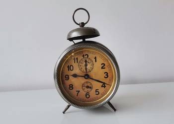 Stary przedwojenny Polski zegar, budzik GF