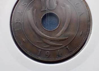 Stare monety 10 cent 1941 Brytyjska Afryka Wschodnia /2