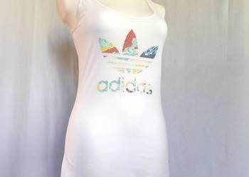 Koszulka biała Top bez rękawów Bokserka r. 36 Adidas NOWA