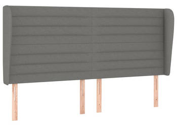 Zagłówek uszak ciemnoszary 183x23x118/128 cm tkanina WM-3118111