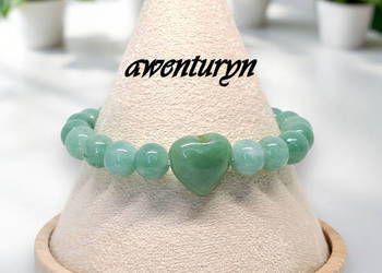 Bransoletka z awenturynu, AWENTURYN, serce, kulka #483
