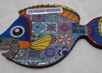 Magnes na lodówkę, Ustronie Morskie, ryba, otwieracz, 11x6,7cm (Kolekcje, m