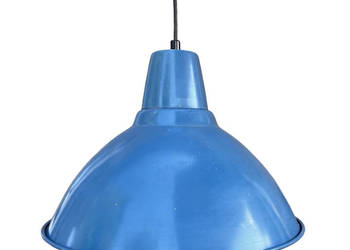 IKEA FOTO proj. L. Centervall lampa wisząca industrialna niebieska lata 90.