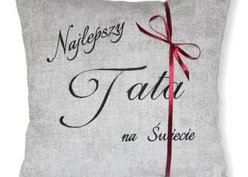 Prezent na Dzień Mamy - Poduszka z napisem dla TATY - HAFT