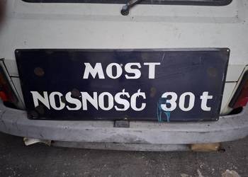 STARA TABLICA EMALIA  EMALIOWANA  MOST NOŚNOŚC 30T  ORYGINAŁ  80X30