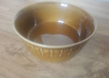 Misa miska naczynie salaterka z porcelitu porcelany w kratę PRL retro