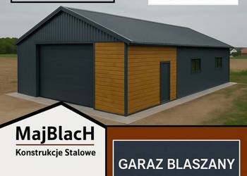 Garaż Blaszany Złoty Dąb + Grafit |MAGAZYN| Blaszak |Wiata – Maj-BlacH