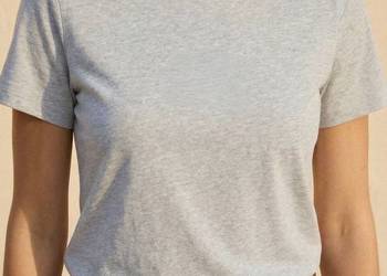szary t-shirt longer/tunika/sukienka Sinsay