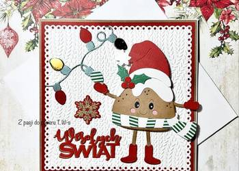 Kartka świąteczna Boźe Narodzenie ręcznie robiona z kopertą