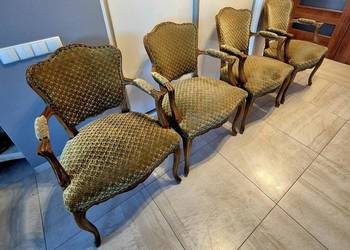 Cztery fotele w stylu Ludwikowskim Rokoko
