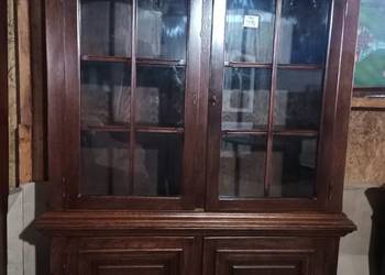 Witryna  ,  Biblioteka z szybkami  - Dąb - kompletna