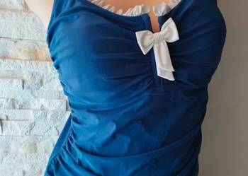 Ciążowy top tankini góra od stroju kąpielowego 40 42 chabrowy