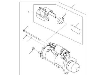 John Deere 9470RX - Zestaw rozrusznika RE515843 (Silnik)