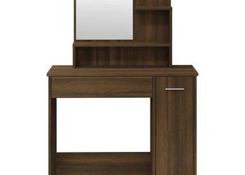 vidaXL Toaletka z lustrem, brązowy dąb（SKU:820495）