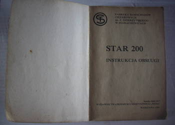 Instrukcja obsługi STAR 200 wydanie WEMA 1988 r.