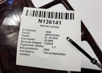 DEKOR LISTWA A2206800352 MERCEDES W220
