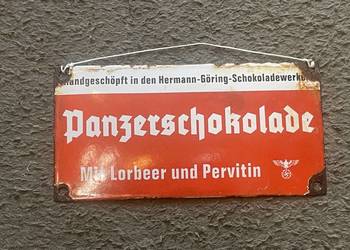 Tablica emaliowana z okresu III Rzeszy – „Panzerschokolade”