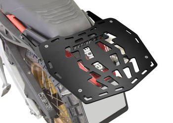 Czarna aluminiowa płyta na bagaż do Aprilia Tuareg 660 / Tuareg 660 Rally