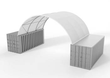 Zadaszenie kontenerowe 8x6m PVC 750g/m2