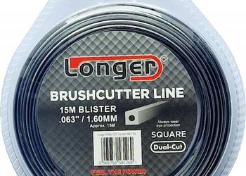 Żyłka Tnąca Longer DUAL CUT 1,6 mm 15 m Kwadrat Super Mocna
