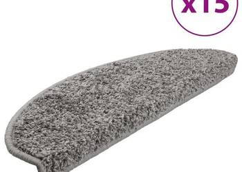 vidaXL Maty na schody 15 szt. 65x21x4 cm Szare półokrągłe duże（SKU:133900）