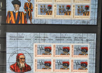 Znaczki. Wydanie Wspólne Watykan - Szwajcaria Gwardia papieska **