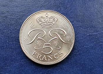 Stare monety 5 frank 1974 Monako