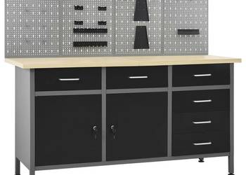 vidaXL Stół roboczy z 4 panelami ściennymi(SKU:3053430)