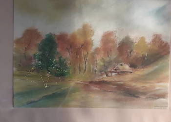 Akwarela Motyw jesienny R.P. Gajda