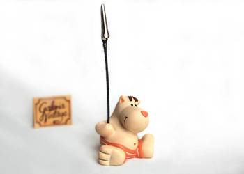 Klips na zdjęcie, pocztówkę, hipopotam, figurka, NICI vintage