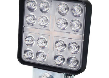 LAMPA ROBOCZA LEDOWA PROSTOKĄTNA, 41 LED, WEWNĘTRZNE DIODY, 3 PRZEWODY