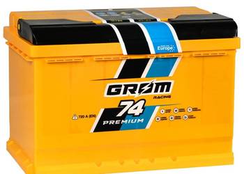 NOWY Akumulator Grom Racing 74Ah 720A EN PRAWY PLUS wysoki