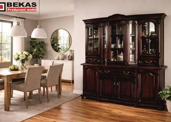 Promocja Stylowa Śliczna Witryna Kredens 180` Orzech Dąb Producent Bekas