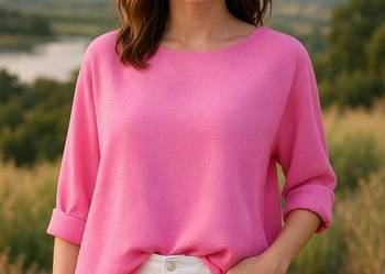 Bluzka damska z kryształkami Duże rozmiary Komfort i styl biust 138 CM