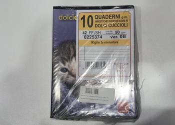 Zeszyty Pigna Dolci Cuccioli Quaderno, Confezone da 10 Pezzi A5 nowe 10 szt