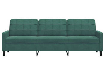 Sofa 3-osobowa ciemnozielony 210 cm obita aksamitem WM-4007646