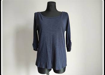 GAP granatowa bluzka oversize 38 M podwijane rękawy