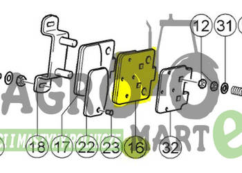 0008530280, 00 0853 028 0, 853028 PŁYTKA HAMULCA CLAAS