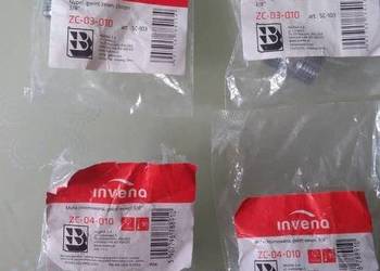 Nypel Mufa gwint 3/8" chrom Invena - NOWE