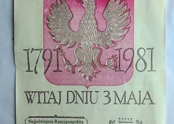 190-ta rocznica Konstytucji 3-go Maja1981r. plakaty NSZZ Solidarność