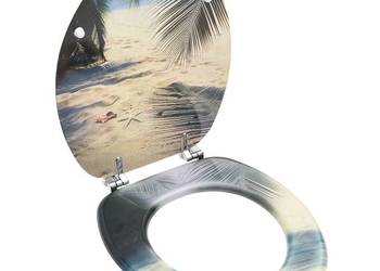Deska klozetowa z klapą, MDF, motyw plaży（146911）