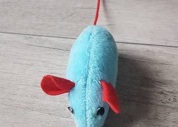 Pluszowa zabawka mysz dla kota niebieski