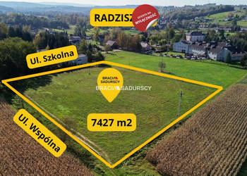 Oferta sprzedaży działki Radziszów Szkolna 7427m2