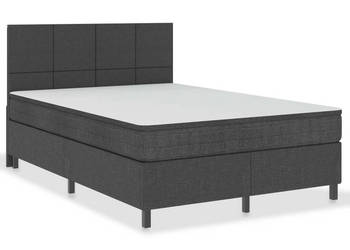 Łóżko z materacem sprężynowym ciemnoszare tkanina 180x200 cm WM-3054800