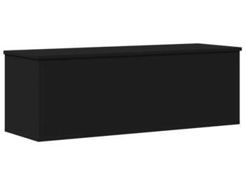 Skrzynia czarna 102x35x35 cm materiał drewnopochodny WM-840689