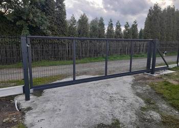 Brama Przesuwna, brama panelowa ocynkowana 4 m