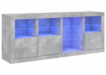 Szafka z oświetleniem LED szarość betonu 164x37x67 cm WM-3209054