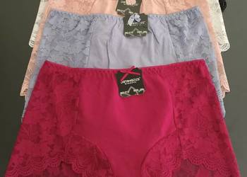 Majtki wysoki stan bawełna koronka XXL, XXXL, 4XL